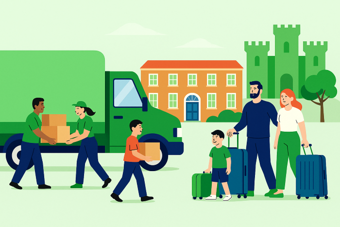 family with moving company in ireland