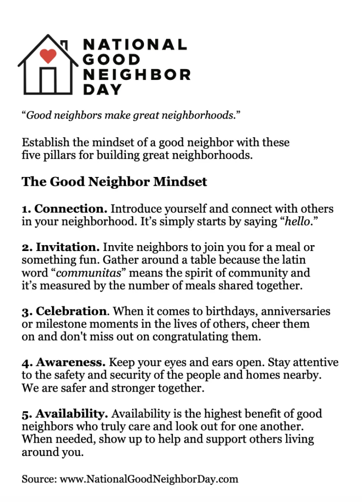 The Good Neighbour Mindset