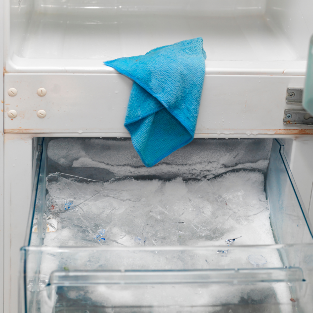 Defrosting before moving a fridge freezer